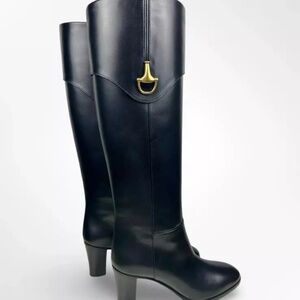 New in Box Black Gucci knee high boots 36.5.